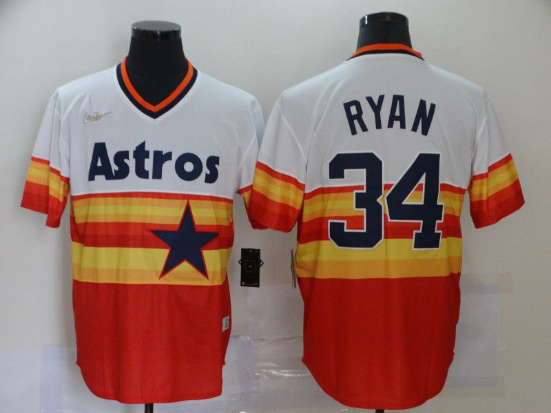 Men Houston Astros #34 Ryan Orange Game 2021 Nike MLB Jersey->los angeles dodgers->MLB Jersey
